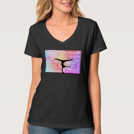 Gymnastics Words Ombre T-shirt (Voorkant)
