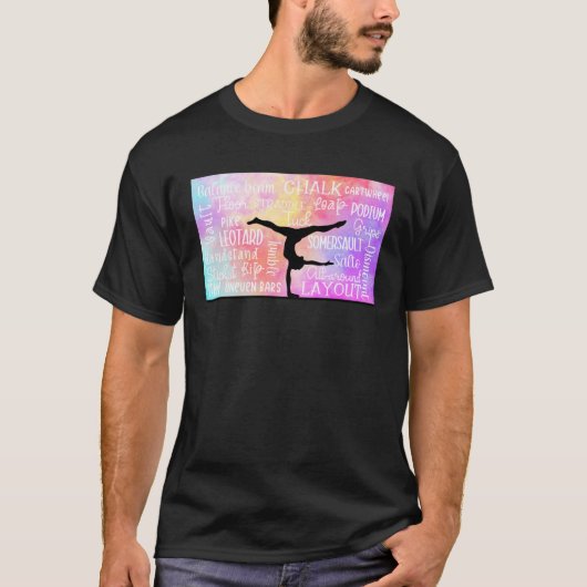 Gymnastics Words Ombre T-shirt (Voorkant)