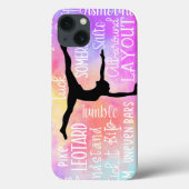 Gymnastics Words Rainbow Ombre Case-Mate iPhone Case (Achterkant)