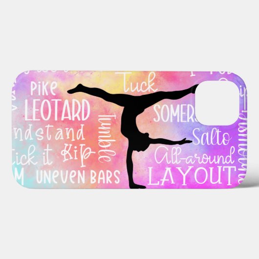 Gymnastics Words Rainbow Ombre Case-Mate iPhone Case (Achterkant (horizontaal))