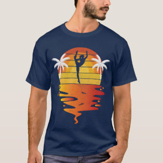 Gymnasticsee retro sunset 70s vintage Gymnastics f T-shirt