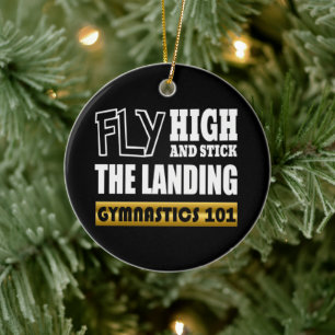 Gymnastiek 101 Fly High - Bar Gymnast Keramisch Ornament
