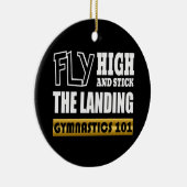 Gymnastiek 101 Fly High - Bar Gymnast Keramisch Ornament (Rechts)