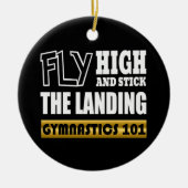 Gymnastiek 101 Fly High - Bar Gymnast Keramisch Ornament (Voorkant)