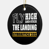 Gymnastiek 101 Fly High - Bar Gymnast Keramisch Ornament (Links)