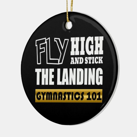 Gymnastiek 101 Fly High - Bar Gymnast Keramisch Ornament (Links)