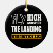 Gymnastiek 101 Fly High - Bar Gymnast Keramisch Ornament (Achterkant)