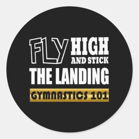 Gymnastiek 101 Fly High - Bar Gymnast Ronde Sticker (Voorkant)