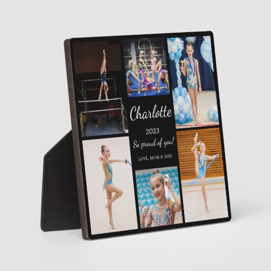 Gymnastiek 6 Fotocollage Modern Keepsake Fotoplaat (Voorkant)