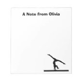 "Gymnastiek" Aangepast Notitieblok (Voorkant)