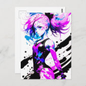 Gymnastiek Abstract Spirit of the Gymnast Briefkaart (Voorkant / Achterkant)