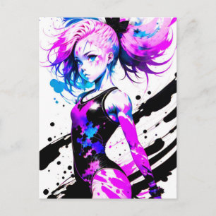 Gymnastiek Abstract Spirit of the Gymnast Briefkaart