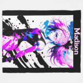 Gymnastiek Abstract Spirit of the Gymnast Custom Fleece Deken (Voorkant (Horizontaal))