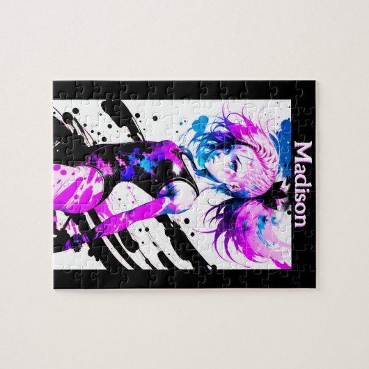 Gymnastiek Abstract Spirit of the Gymnast Custom Legpuzzel (Horizontaal)