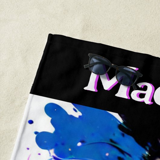 Gymnastiek Abstract Spirit of the Gymnast Custom Strandlaken (In situ)