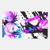 Gymnastiek Abstract Spirit of the Gymnast Rechthoekige Sticker (Voorkant)