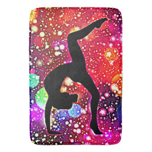 Gymnastiek Abstracte Bubble Dot Handstandaard Pose Badmat