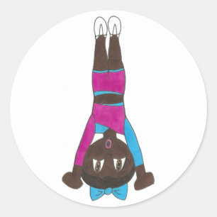 Gymnastiek Acro Acrobat Dance Tumbling Gymnast Ronde Sticker