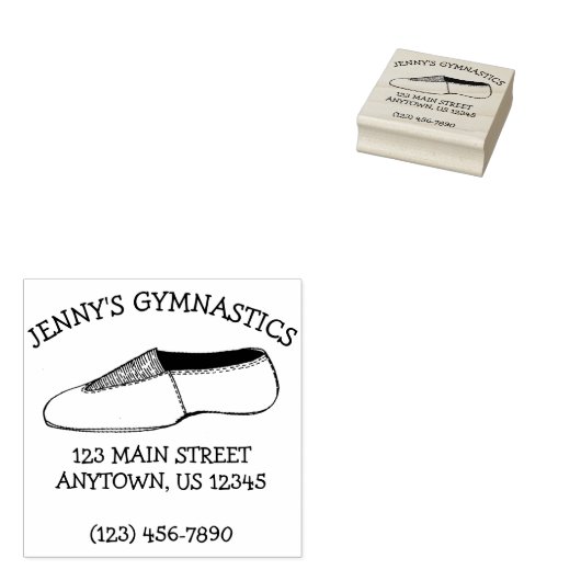 Gymnastiek Acro Acrobat Tumbling Persoonlijk Rubberstempel (Gestempeld)