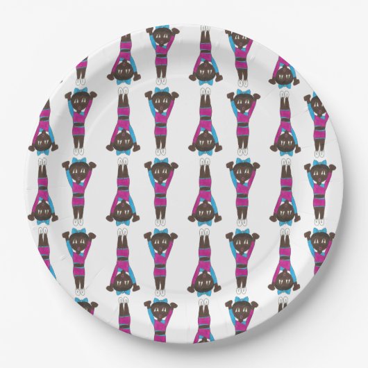 Gymnastiek Acrobat Dance Overweging Acro Gymnast Papieren Bordje (Voorkant)