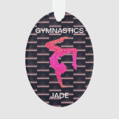 Gymnastiek acrylversiering gepersonaliseerd. ornament (voorkant)