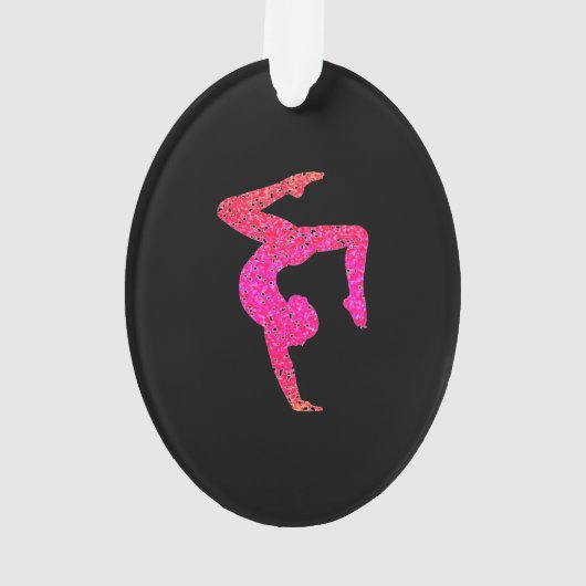 Gymnastiek acrylversiering gepersonaliseerd. ornament (achterkant)