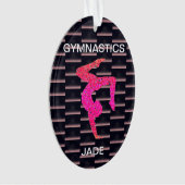 Gymnastiek acrylversiering gepersonaliseerd. ornament (voorkant)