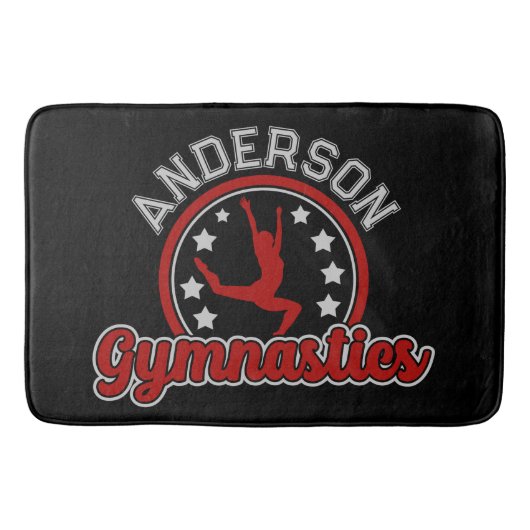 Gymnastiek ADD NAAM Gymnast Vault Floor Athlete Badmat (Voorkant)