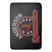 Gymnastiek ADD NAAM Gymnast Vault Floor Athlete Badmat (Voorkant Verticaal)