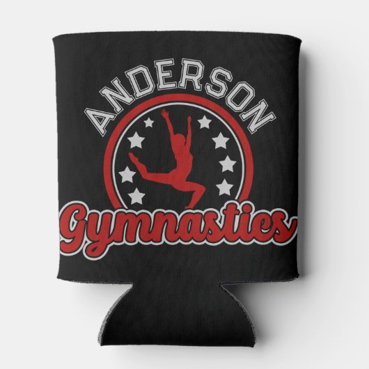 Gymnastiek ADD NAAM Gymnast Vault Floor Athlete Blikjeskoeler (Achterkant)