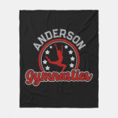 Gymnastiek ADD NAAM Gymnast Vault Floor Athlete Fleece Deken (Voorkant)