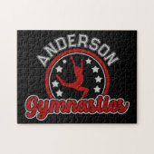 Gymnastiek ADD NAAM Gymnast Vault Floor Athlete Legpuzzel (Horizontaal)