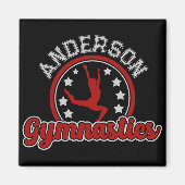 Gymnastiek ADD NAAM Gymnast Vault Floor Athlete Magneet (Voorkant)