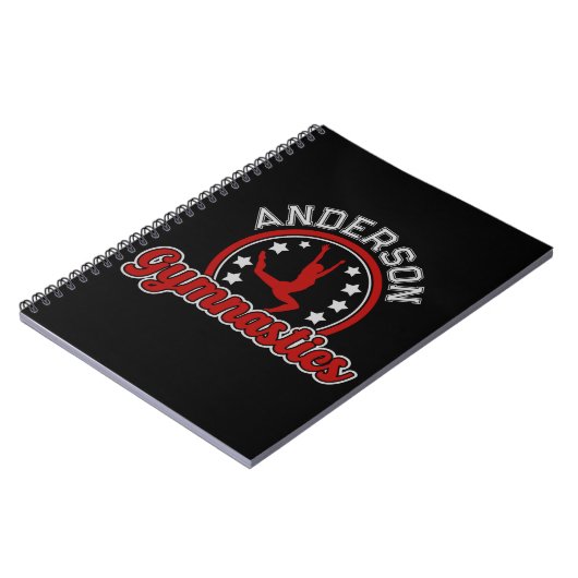 Gymnastiek ADD NAAM Gymnast Vault Floor Athlete Notitieboek (Linkerzijde)