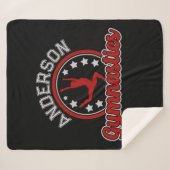 Gymnastiek ADD NAAM Gymnast Vault Floor Athlete Sherpa Deken (Voorkant (horizontaal))