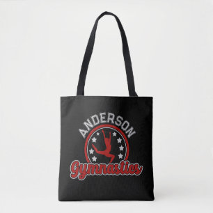 Gymnastiek ADD NAAM Gymnast Vault Floor Athlete Tote Bag