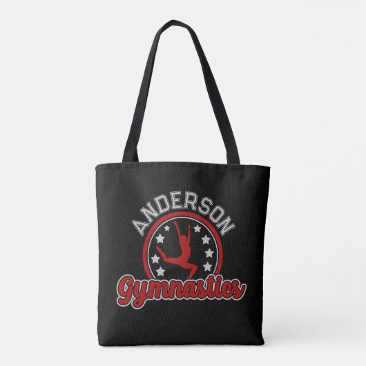 Gymnastiek ADD NAAM Gymnast Vault Floor Athlete Tote Bag (Achterkant)