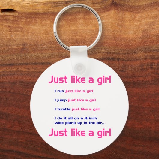 Gymnastiek als een meisje sleutelhanger (Voorkant)