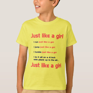 Gymnastiek als een meisje t-shirt