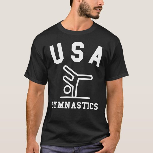 Gymnastiek Amerikaanse atleet passie Hobby Sport t T-shirt (Voorkant)