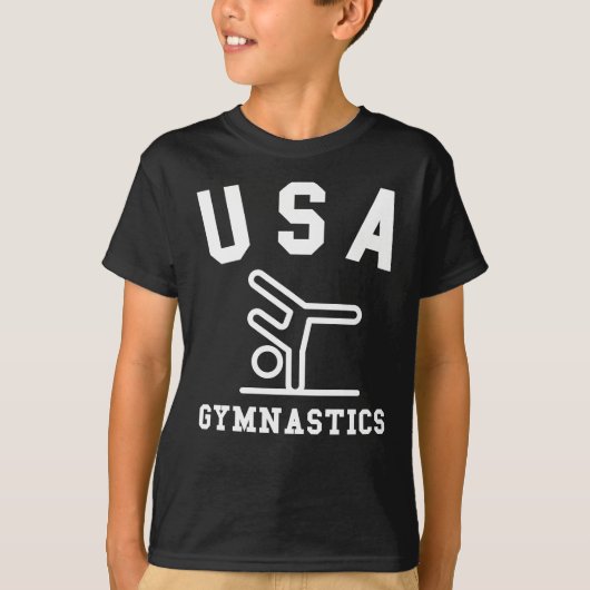 Gymnastiek Amerikaanse atleet passie Hobby Sport t T-shirt (Voorkant)