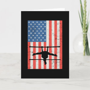 Gymnastiek Amerikaanse vlag Bars Beam Gymnast Kaart