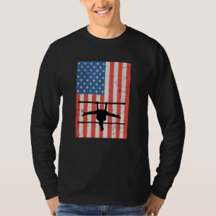 Gymnastiek Amerikaanse vlag Bars Beam Gymnast T-shirt