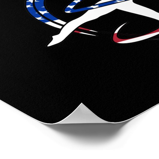 Gymnastiek Amerikaanse vlag Gymnast Gymnastic Spor Poster (Hoek)