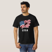 Gymnastiek Amerikaanse vlag T-shirt (Voorkant volledig)