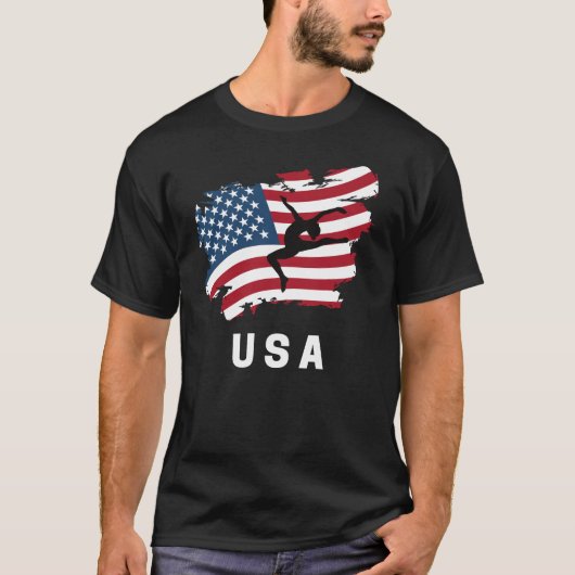 Gymnastiek Amerikaanse vlag T-shirt (Voorkant)
