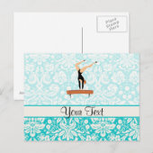 Gymnastiek balanceerbalk briefkaart (Voorkant / Achterkant)