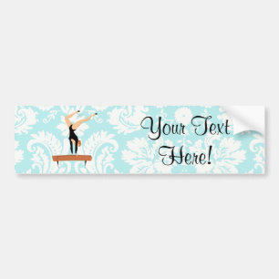 Gymnastiek balanceerbalk bumpersticker