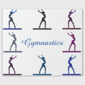 Gymnastiek balanceerbalk cadeaupapier (Vlak)