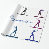 Gymnastiek balanceerbalk cadeaupapier (Uitgerold)